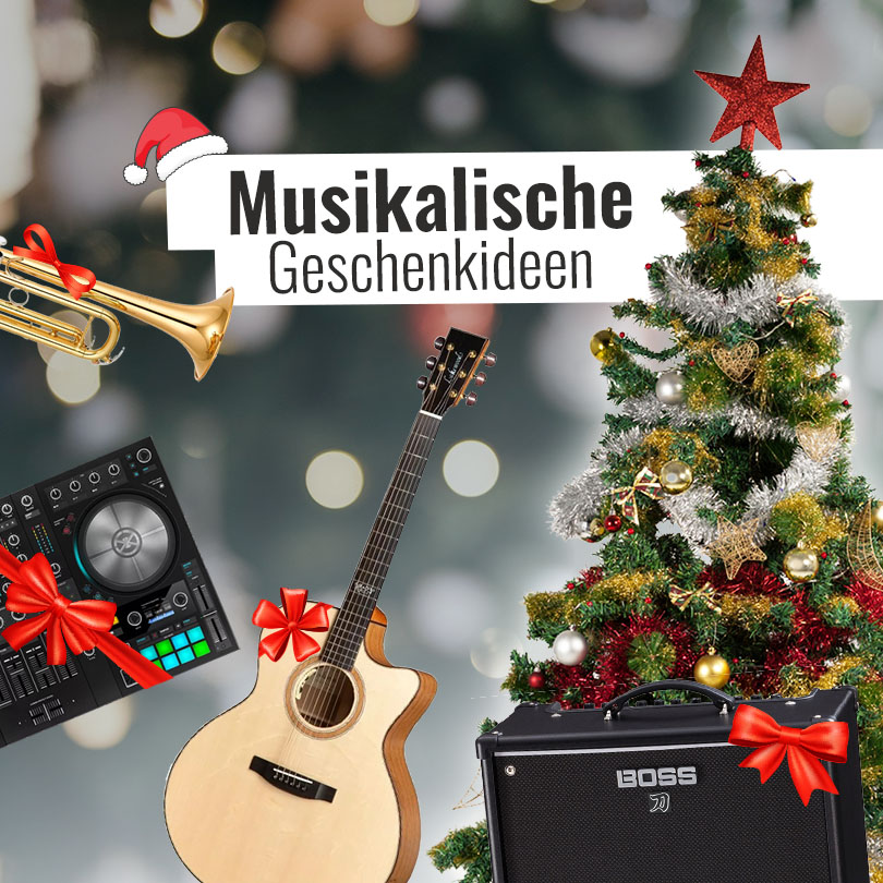 Musikalische Geschenkideen, Gitarre, DJ Conroller,Trompete,etc.